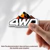 4WD [Retro] Mountain with Stripes Sticker, Sticker for Laptops, Water Bottles, Phones, Cars, Trucks, Vans, Suvs, Motorcycles, Vehicle Paint