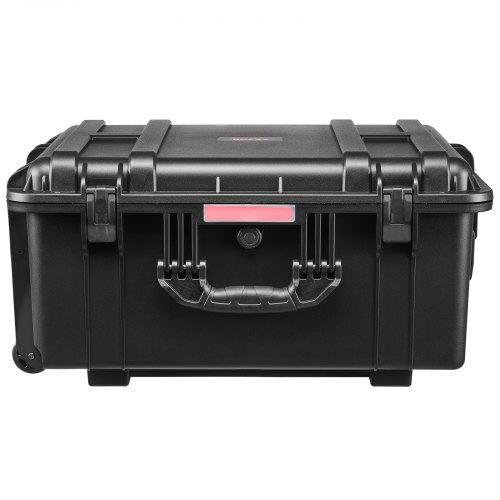 VEVOR 3.5 Cu.ft Weatherproof Hard Case, Waterproof Hard Case with Rolling Wheels &amp; Retractable Pull Handle