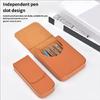 Compacts PU Pen Carrying Box With Protective Compartment 3/6 Slots Pen Case for Students Professional And Collectors