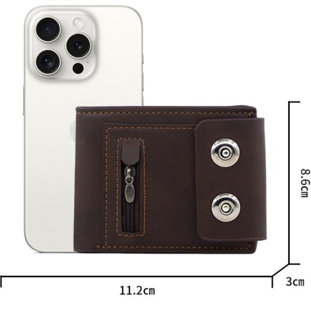 High Quality PU Leather Men's Wallet Short Portable Card Holder Bags Casual Multiple Card Slots Zero Wallet