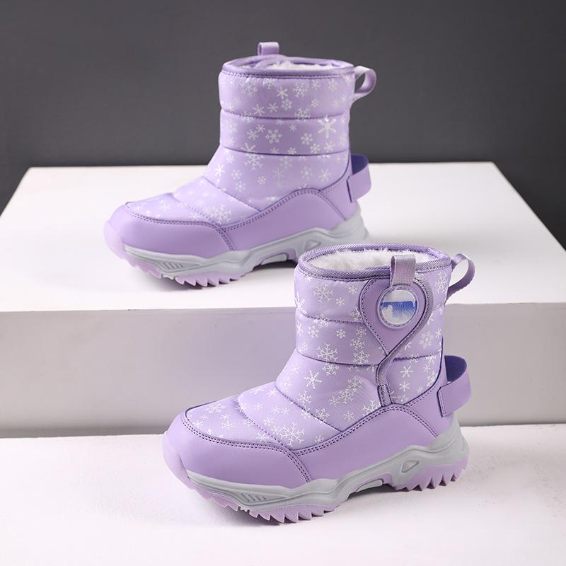 Anti-slip Shoes for Children, Padded Snow Boots, Thick-soled Warm Shoes