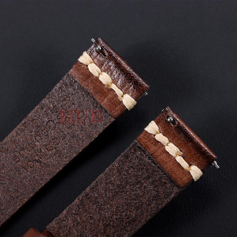 18mm 20mm 22mm 24mm Stitching Calfskin Watch Strap for Tudor for Samsung Vintage Cowhide Watchband for Seiko Men Wrist Bracelet