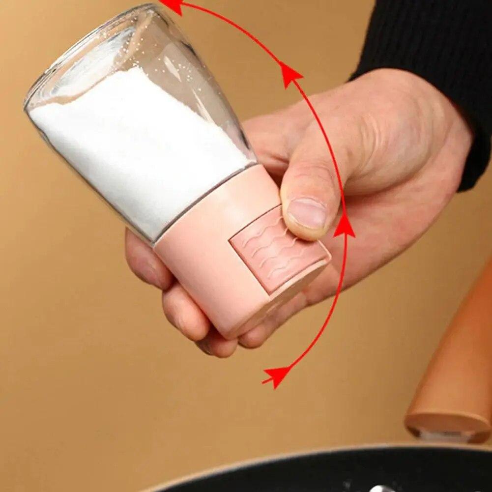 Saliera da 180 ml, dosatore di controllo del sale con 0,5 grammi, forniture da cucina per barbecue, picnic, cucina di casa, campeggio, viaggi