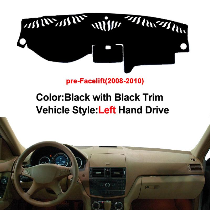 Car Dashboard Cover DashMat Carpet Cape For Mercedes-Benz C-Class W204 2008 - 2014 LHD RHD C-Klasse C180 C200 C220 C250 C300
