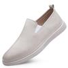 Men's Slip-On Leather Shoes: Sizes 36–48, Soft Sole, Breathable, Hand-Stitched