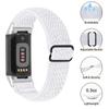 Pružné nylonové pásky Solo Loop, nastavitelné pletené sportovní elastické popruhy pro Fitbit Charge 6/5