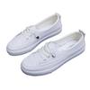 Fashion Low Platform Sneakers Women Shoes Female Pu Leather Walking Sneakers Loafers White Flat Slip On Vulcanize Casual Shoes