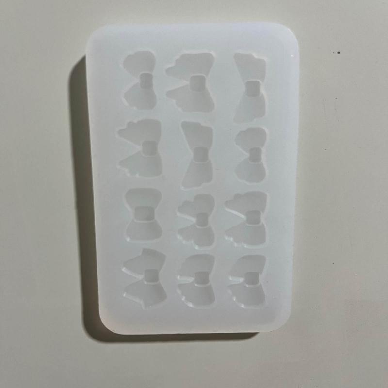 Epoxy Resin Molds Jewelry Accessory Cast Mould Bowknot Shape Keychain Mold