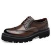 Fashion Lace-Up Outdoor Male Shoes 2025 New Mens Brogue Casual Shoes Leather Men Business Shoes Fashion Thick Bottom Man Oxford Footwear