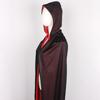 On Hand Hooded Cape Adult Unisex Long Cloak Black Red Halloween Costume Dress Coats