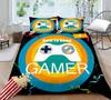 Player Bedding Microfiber Fabric Game Machine Printed Quilt Cover and Pillowcase Are Suitable for Home Decoration of Boys and Men's Game Lovers' Rooms