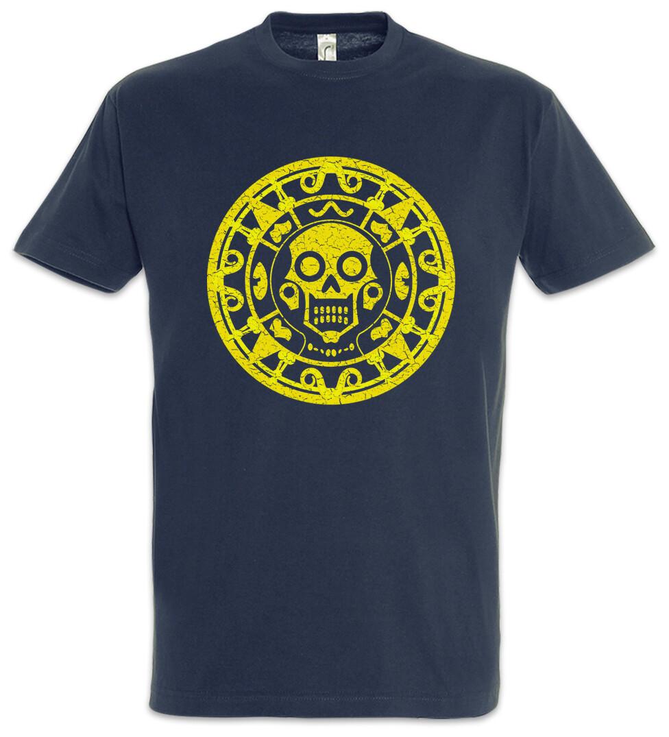 Aztec Skull Symbol T-Shirt Aztecs Empire Tattoo American Indians Tribe Skulls M