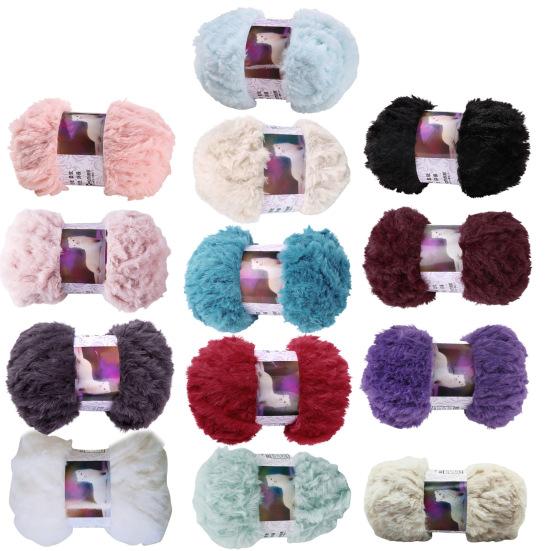 1 Roll 50g Fluffy Skin-frendly Crochet Thread Polyester Clear Texture Knitting Cotton Yarn Clothing Accessories