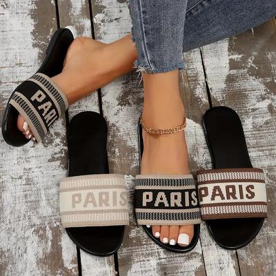 Fashion Women Slippers 2024 New Summer Sandals Ladies Casual Slides Women Beach Slippers Flats Woman Designer Shoes Zapatos De Mujer