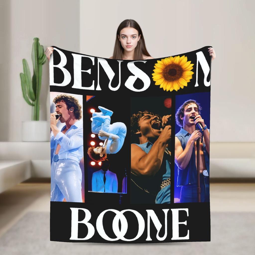 Benson Boone Sunflowe Warm Soft Blanket  Decorative Plush Bedding Throws Graphic Couch Bed Flannel Bedspread Sofa Bed Cover