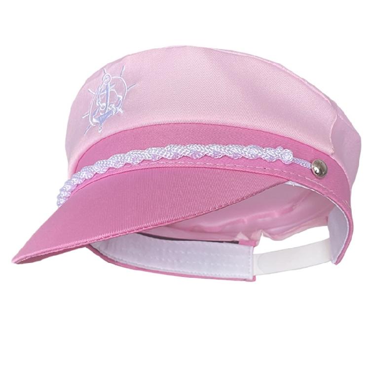 Sailor Hat Neck Scarves Women Bridal Shower Captain Costume Hat Silk Scarf 2PCS Stage Props Hat for Theme Party