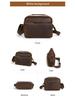 Retro Genuine Leather Men's Messenger Bag - Crazy Horse Sport Crossbody Shoulder Bag