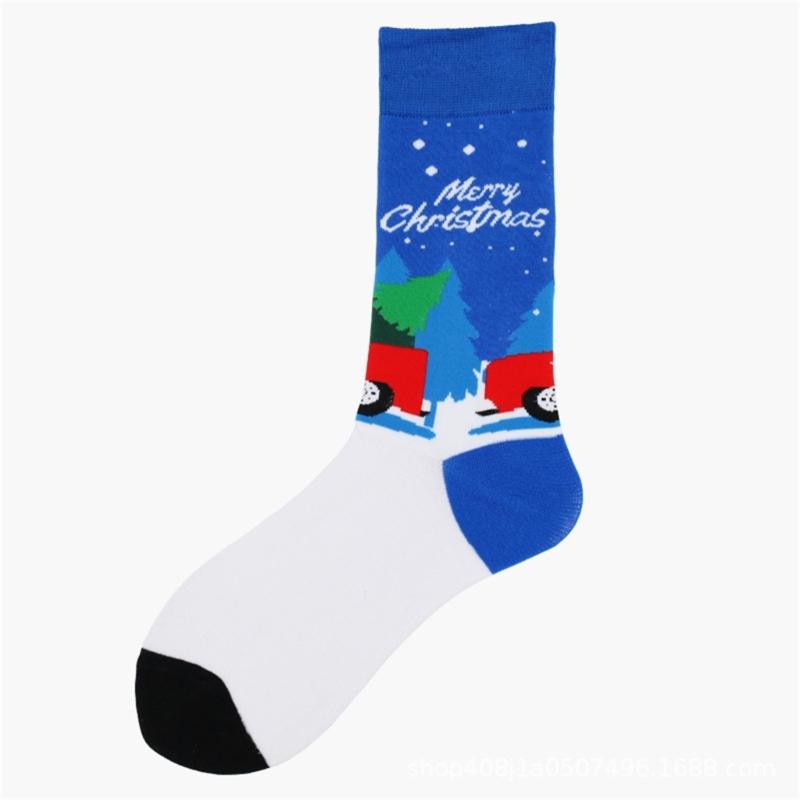Christmas Crew Socks Funny Novelty Ankle Socks Cartoon Christmas Socks Casual Booties Socks Calf Socks for Women Men