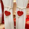 2PCS Romantic Curtain Tiebacks Plush Mosquito Net Tie Sweet Curtain Strap  Window Valances