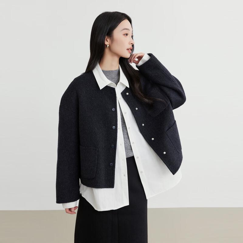 Elva' Island Women's Winter Short Wool Coat