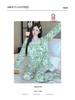 Yellow Sweet Princess Long Pajamas with Chest Pad - Korean Cloud Cotton, Plus Size, Spring/Autumn Style