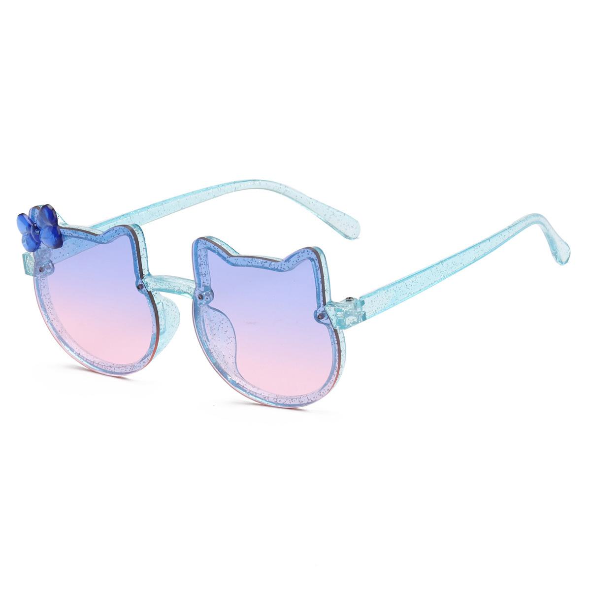 2025 Cat Sunglasses, Girls Trendy Sunglasses New Bow Children s Cute Sunglasses, фиолетовый