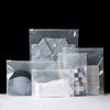 50pcs Clothing Zipper Packaging Bag One Side Frost One Side Clear PE Pull Lock Plastic Storage Bag Thick Clothes Pack Bags
