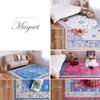 Hagiwara Rug Ivory 190 X 190cm Washable Finished Feminine Chinoiserie Shabby Chic Korean Interior Approx. "Muguet" Non-Slip