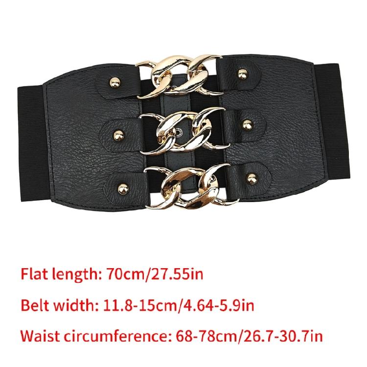 Cool Wide Corset Elastic Waistband for Women Girl Daily Wear PU Leather Comfortable Waist Strp for Casual Formal Outfit