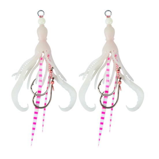 

2Pcs 10.5CM/7G Soft TPE Squid Lure with Dual Barb Bionic Squid Colorful Bait Freshwater Saltwater Fishing Accessories белый