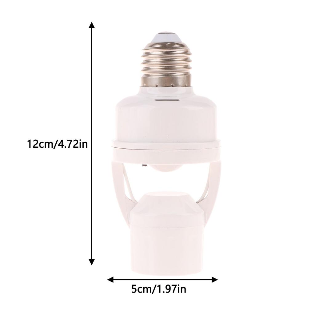 360 Degrees Human Induction Motion Sensor Lamp Socket Base AC85-265V Delay Time Switch E27 Base Holder Socket Adapter