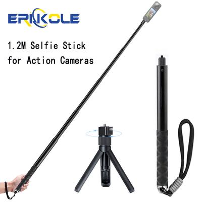 1.2m Görünmez Selfie Çubuğu Insta360 X4 X3 Çekim İçin Dönen Kavrama Tripod Panoramik Kamera Uzatma Çubuğu Aksesuarları