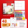 Handon Kit de Tintas Aquarela Sólida com 48 Cores com Papel 16K