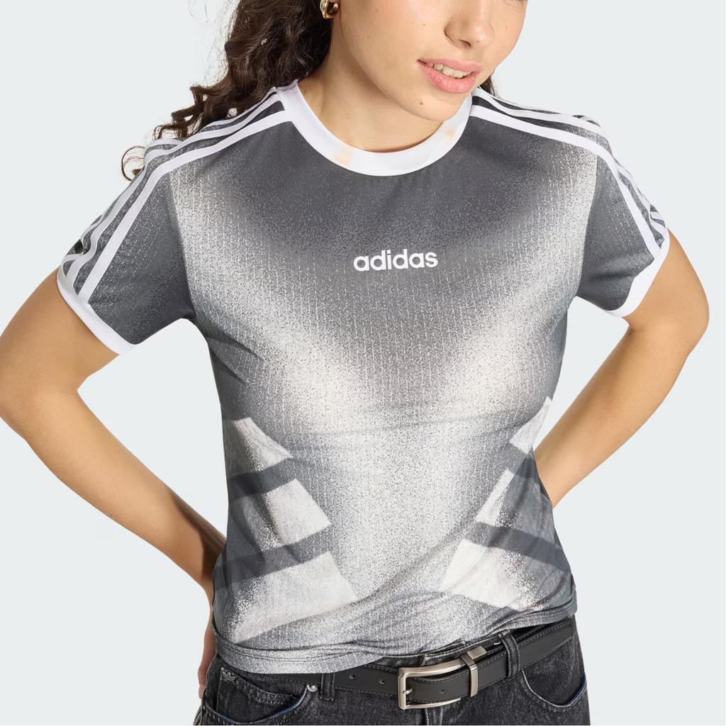 Adidas Originals Adilenium Sports Crew Neck Pullover Short Sleeve Regular T-Shirt Women tops KY5177
