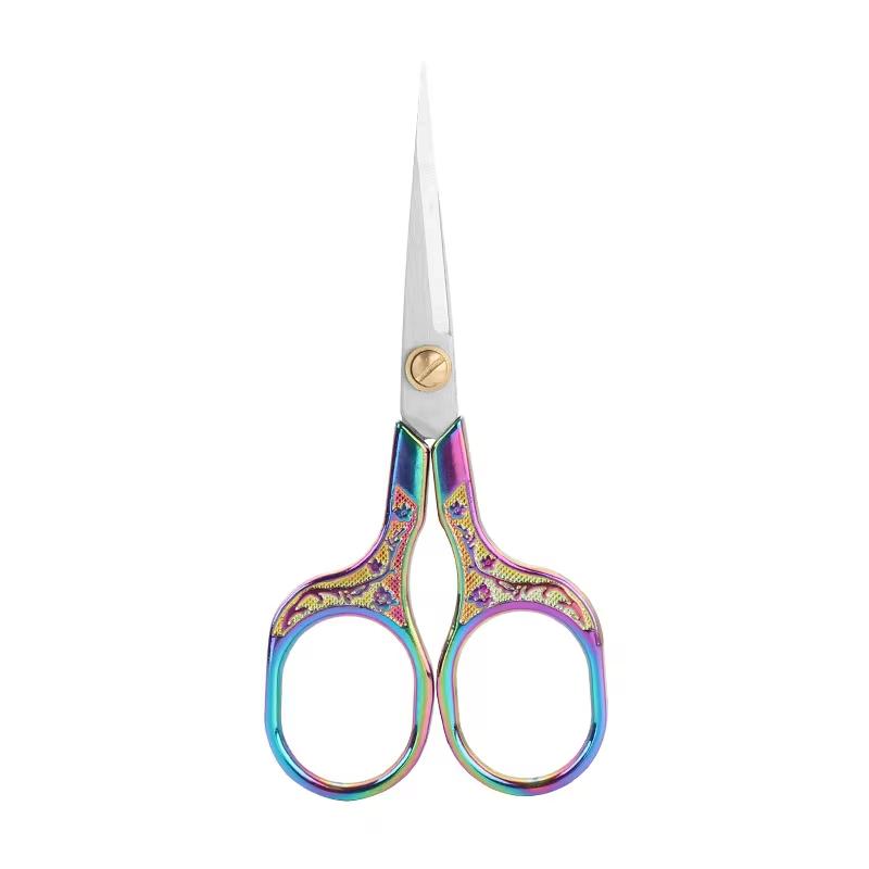 Fenrry 1 szt. Wysokiej jakości trwałe nożyczki ze stali nierdzewnej w stylu vintage, klasyczne nożyczki do haftu, nożyczki/obcinacze bocian/żuraw do zdobienia paznokci