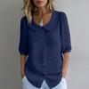 Camicia Casual da Donna con Ricami e Collo a Bambola