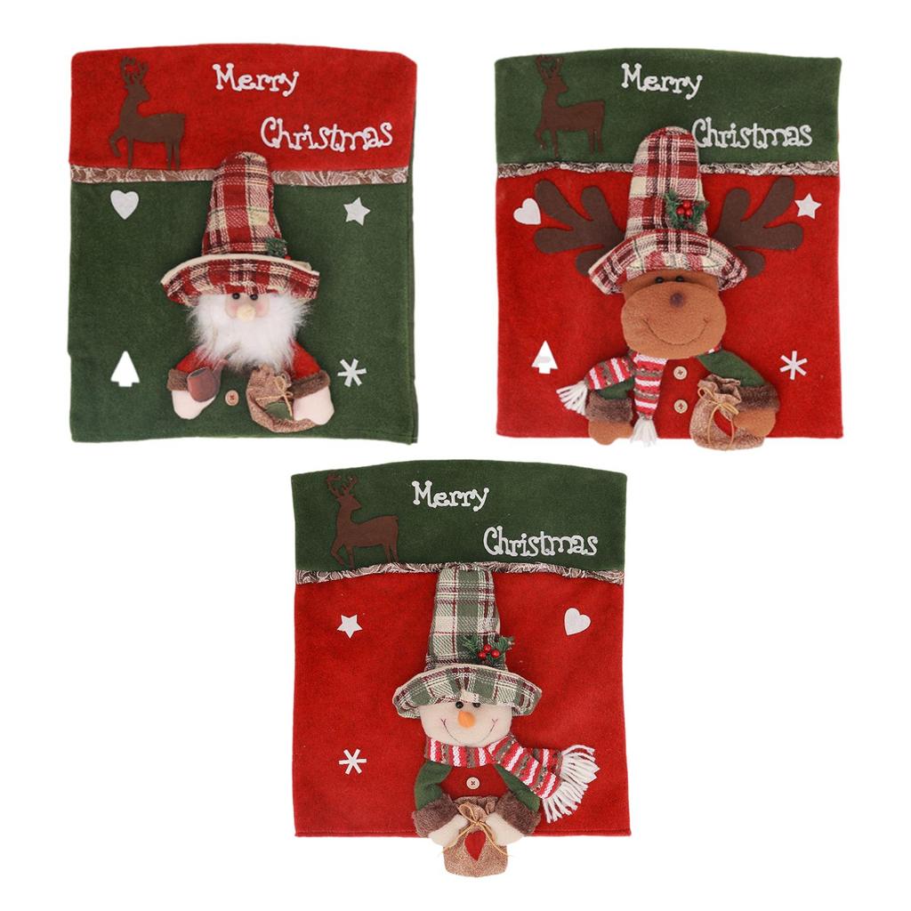Chair Cover for Christmas Dining Room Decoration Easy Installation