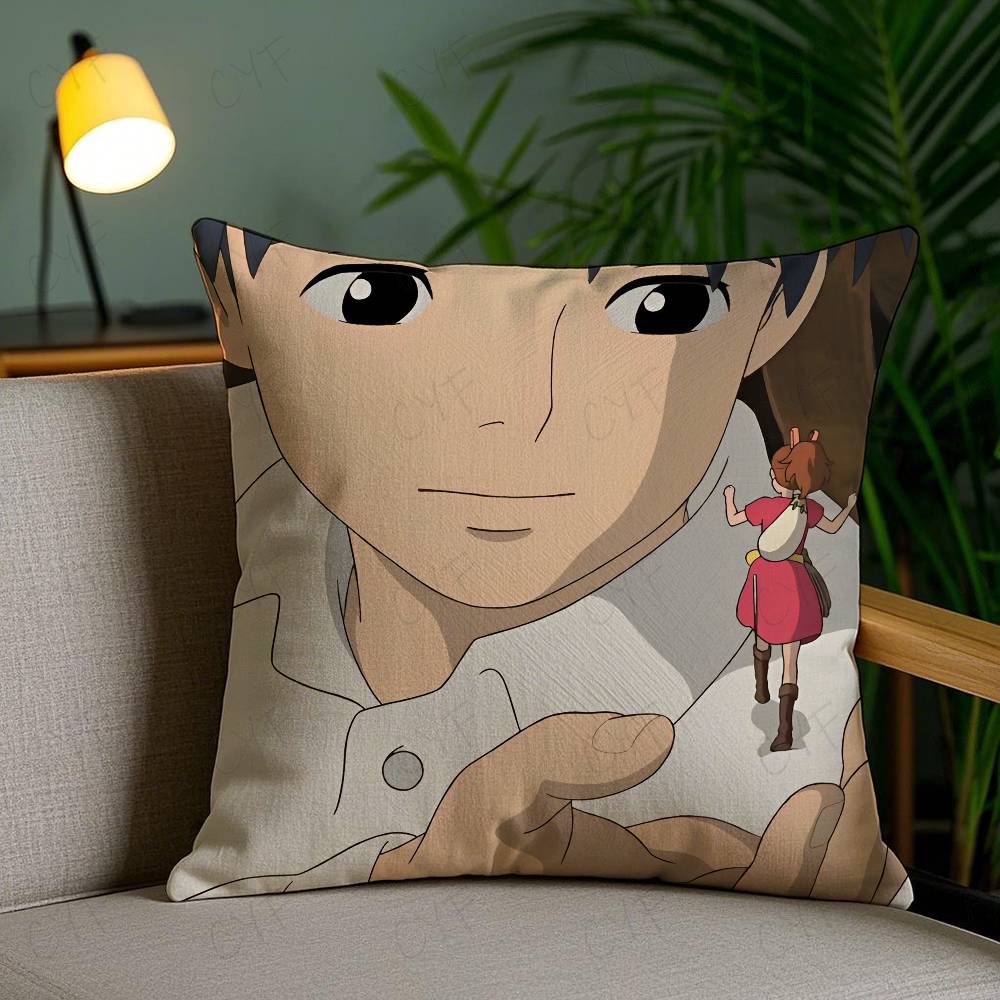 The B-Borrowers Arrietty Anime Pillow Case Custom Printed Brushed Fleece Pillow, Baby Skin-Touch, Eco-Friendly Dye-Sublimation C