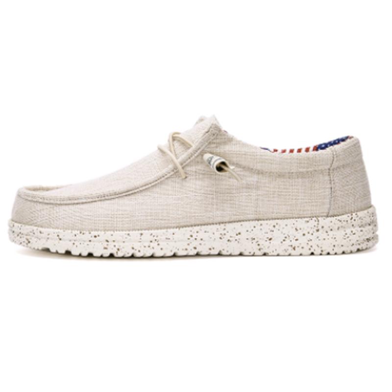New Men's Large Size Canvas Shoes Flat Comfortable Casual Shoes Walking Men Shoes Cover Foot Spring and Autumn40-48