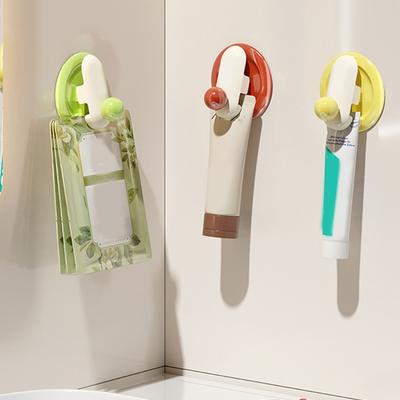 Waterproof ABS Toothpaste Holder  Storage Hanger Clips Enhances Bathroom Organization And Aesthetic Appeal