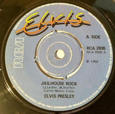 7inch Record ELVIS PRESLEY - Jailhouse Rock RCA2695 RCA UK Pop Used