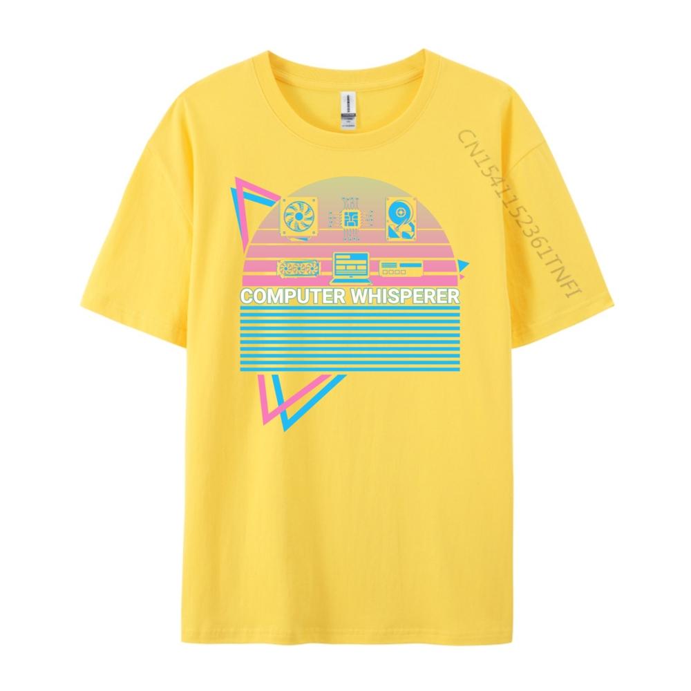 Funny Computer It Computer Whisperer Red And Black Graphic T Shirt Original Tshirt Oversized Design