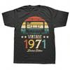 Classic 1971 Retro Cassette 54YearOld TShirts Round Neck Short Sleeves Stylish Tees Shortsleeved Tshirts for Men Women