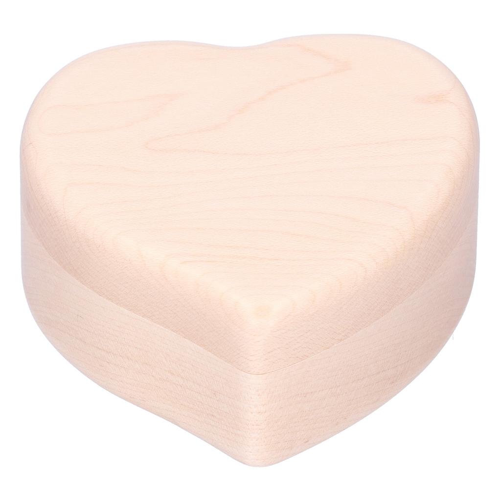 Wood Heart Shape Music Box Musical Box for Birthday Christmas New Year Girlfriend Lover Gift