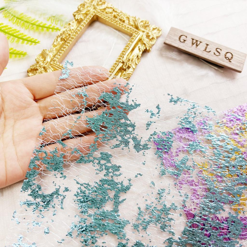 A5 & A4 Size Colorful Foil Textured Fabric Art Paper Scrapbooking - View #8