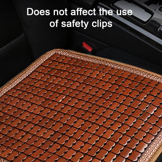 Bamboo Cool Mat Perfect Fitting Non-slip Bottom Layer Breathable Universal Comfortable Sweat-absorption Silicone Summer Car Cool Cushion Accessories