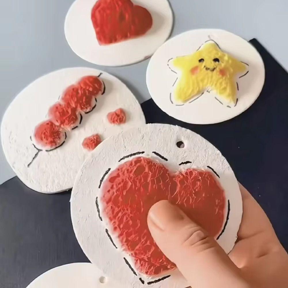 10Pcs Round Shape Drawing Sponge Paper Educational Toys 3D Round Board Paper  Children Gift