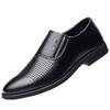 Men's business dress leather shoes punched breathable men's shoes hollow foot shoes versatile leather shoes