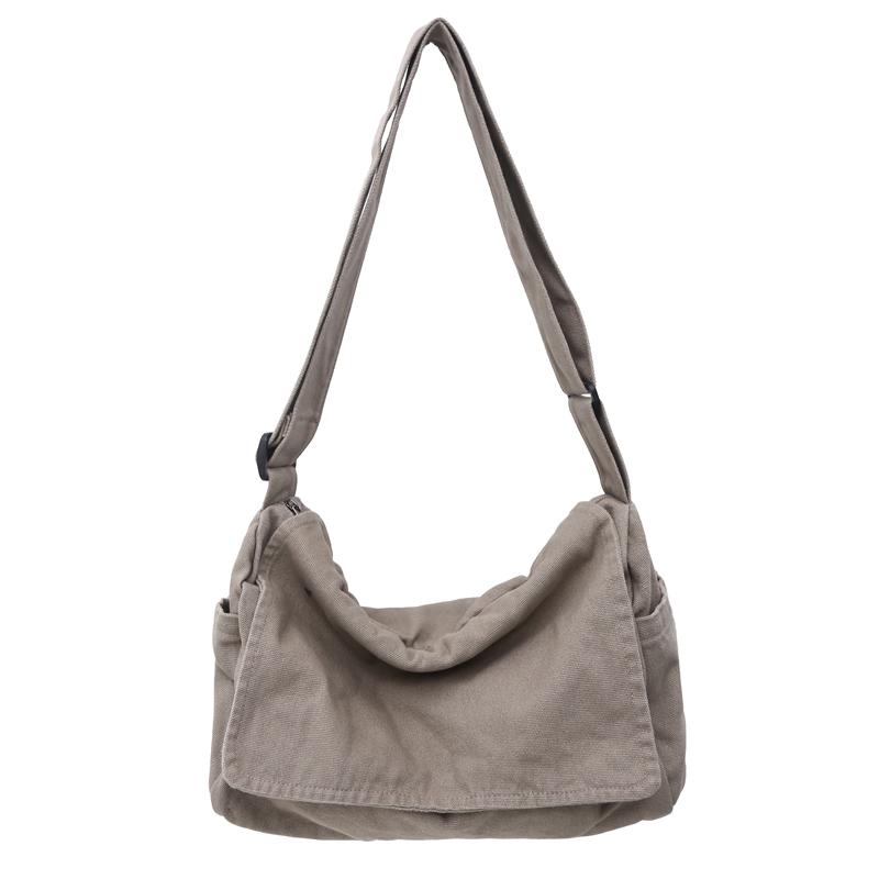 

Трендовая сумка-мессенджер с клапаном, Повседневная сумка кроссбоди большой вместимости, Модная студенческая сумка на плечо, Регулируемый ремешок хаки