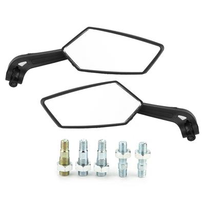 2 stuks Set Motorfiets Zwart l bar & R Bar Retro Zij Achteruitkijkspiegel